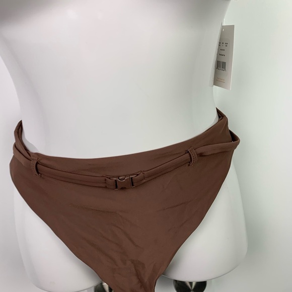 NWT Andie Swim Bikini Set SMALL Brown Riviera High Waist Belted Bottom Scala Top - Picture 6 of 9